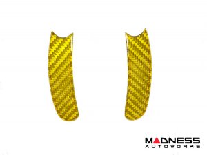 FIAT 500 ABARTH Paddle Shifter Trim Kit - Carbon Fiber - Yellow Candy